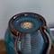 Glitzhome® 9.25" LED Turquoise Leaf Textured Ceramic Jar Tabletop Fountain